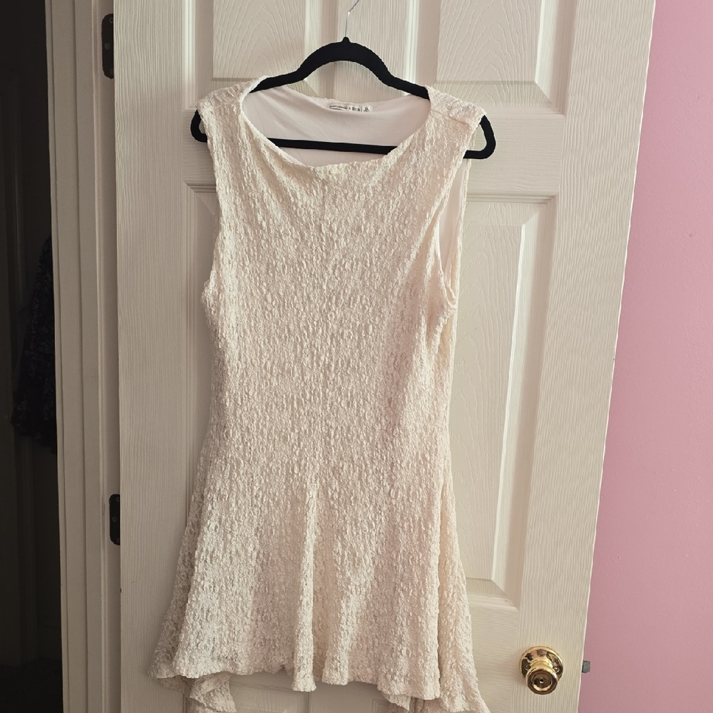 Abercrombie‎ & Fitch Cream Asymmetrical Dress